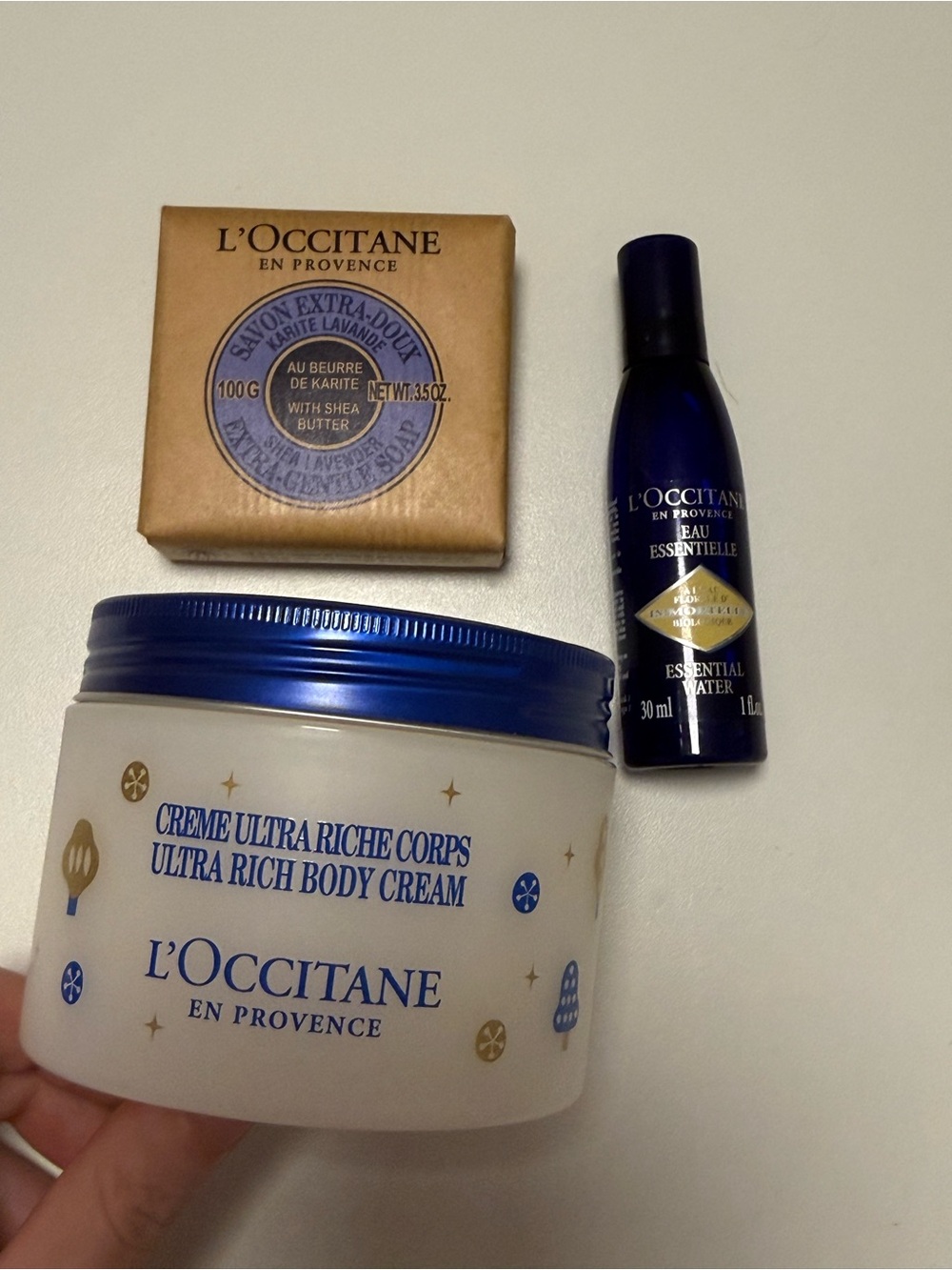 L'Occitane Body Care Trio Bundle (Soap, Toner & Ultra Rich Cream) - NEW UNUSED